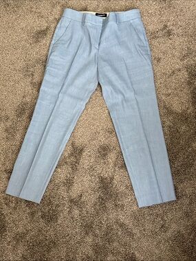 Express women’s  Pale Blue Columnist Ankle Mid Rise stretch Dress Pants